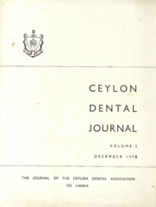 Ceylon Dental Journal Volume 5 December 1974