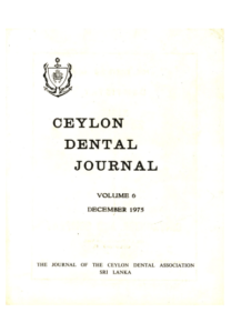 Ceylon Dental Journal Volume 6 December 1975
