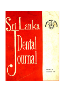 Sri Lanka Dental Journal Volume 11 December 1980