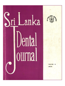 Sri Lanka Dental Journal Volume 14 December 1983/84