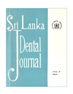 Sri Lanka Dental Journal Volume 20 – 1990/91