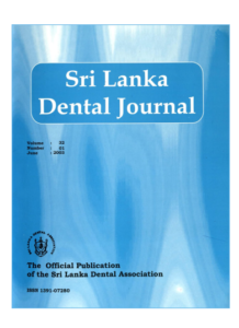Sri Lanka Dental Journal Volume 32 Number 01 June 2003