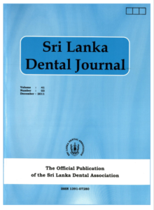 Sri Lanka Dental Journal Volume 41 Number 03 December 2011