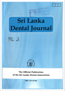 Sri Lanka Dental Journal Volume 42 Number 03 December 2012