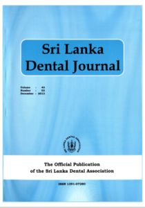 Sri Lanka Dental Journal Volume 43 Number 03 December 2013