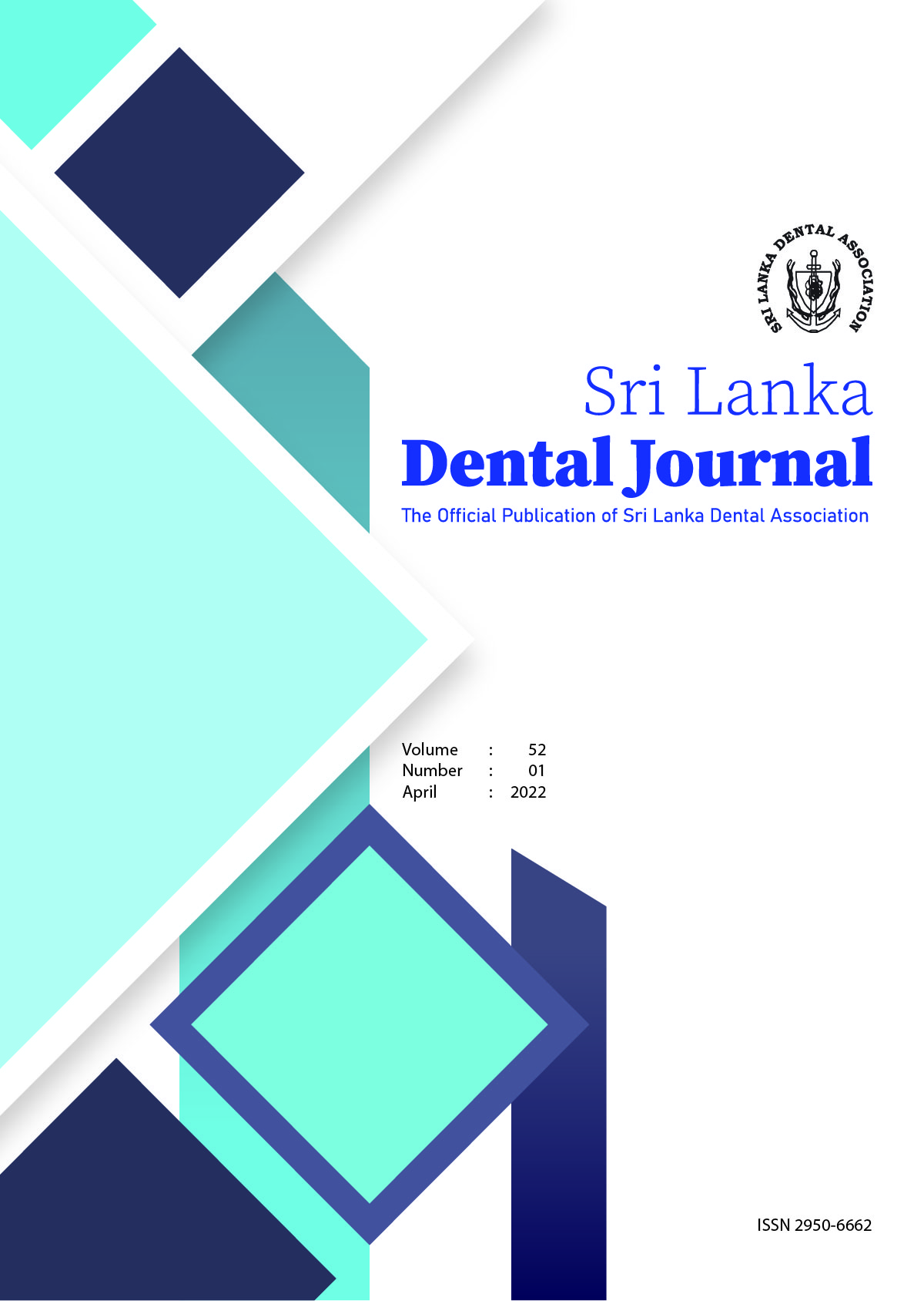 Sri Lanka Dental Journal Volume 52 Number 01 April 2022