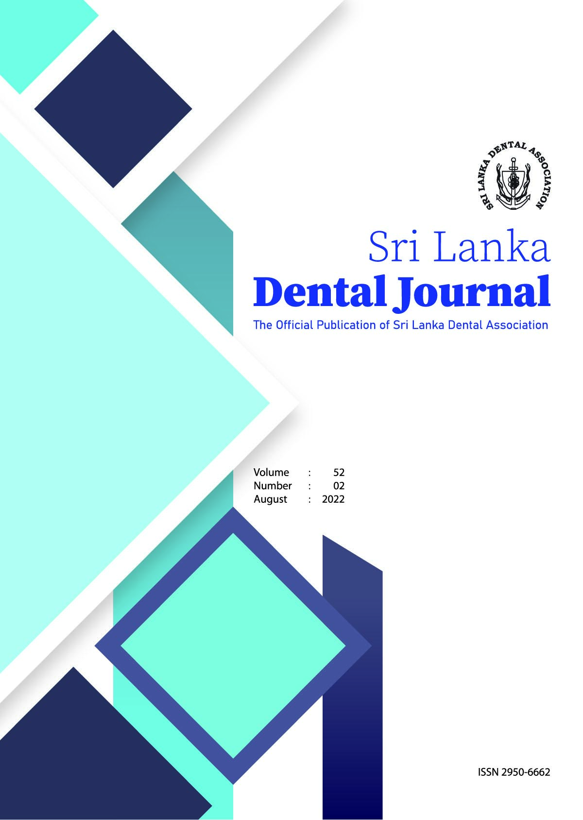 Sri Lanka Dental Journal Volume  52 Number 02 August 2022